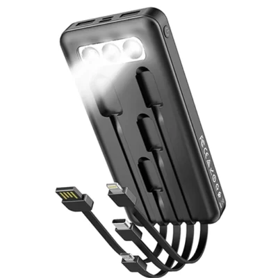 Hoco J77 Perfect Route LED Power Bank with Cable (10000mAh)