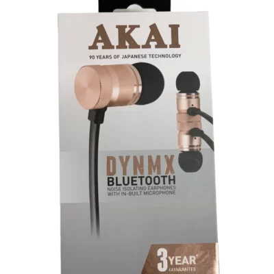 Akai Bluetooth Noise Isolating Silicone Earphones, with Built-In Microphone