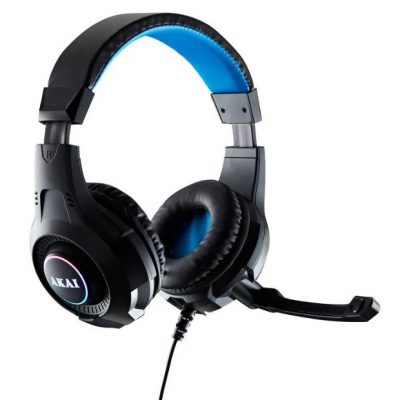 Akai LED Gaming Stereo Headset and Microphone (Blue)