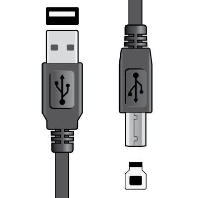 USB 2.0 Type A Plug to Type B Plug Leads